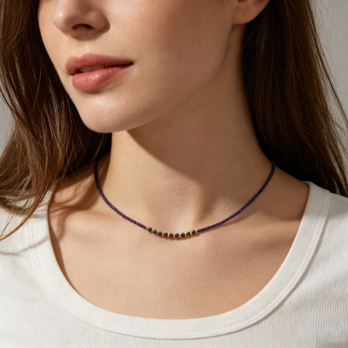 Handmade Customizable Miyuki Beads Necklace With Glass Crystal Beads