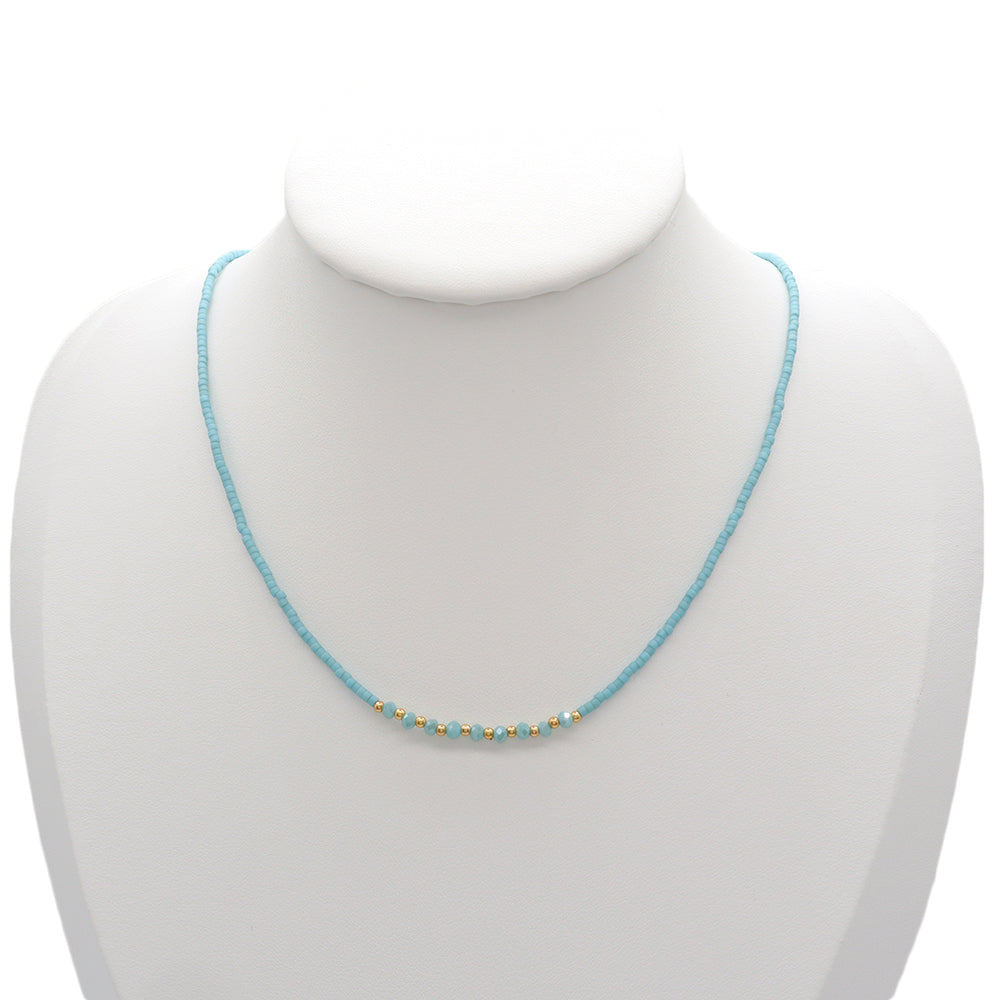 Handmade Customizable Miyuki Beads Necklace With Glass Crystal Beads