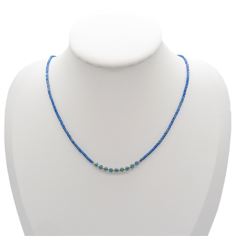 Handmade Customizable Miyuki Beads Necklace With Glass Crystal Beads