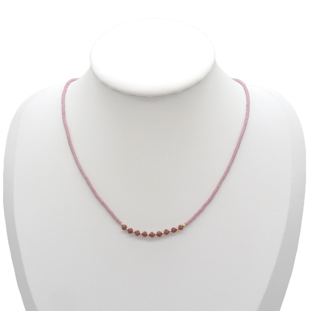 Handmade Customizable Miyuki Beads Necklace With Glass Crystal Beads