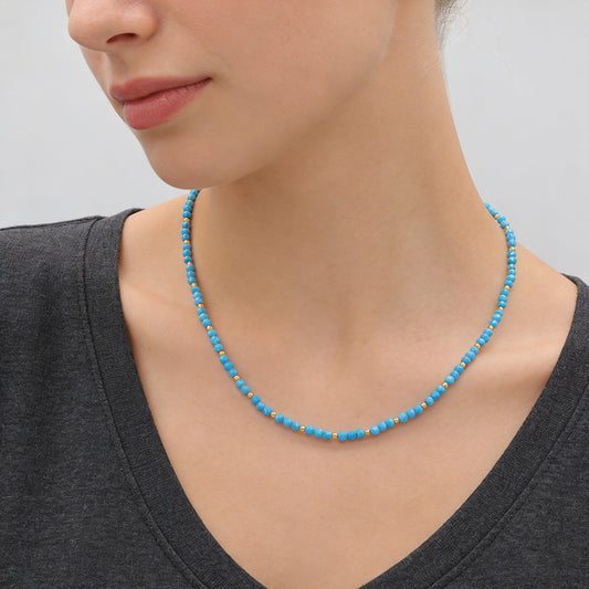 Handmade Customizable Natural Stone Beads Necklace