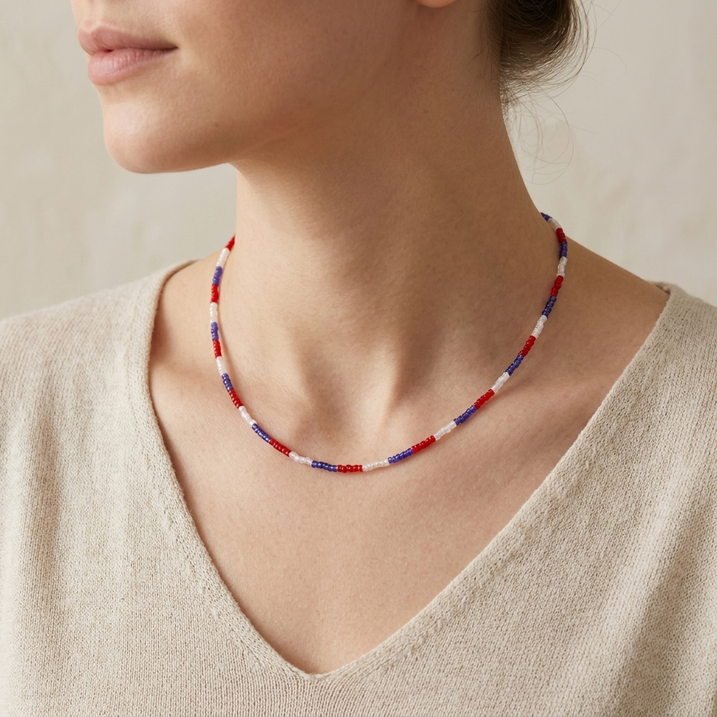 Handmade Customizable Miyuki Beads Necklace With Brass Pendant