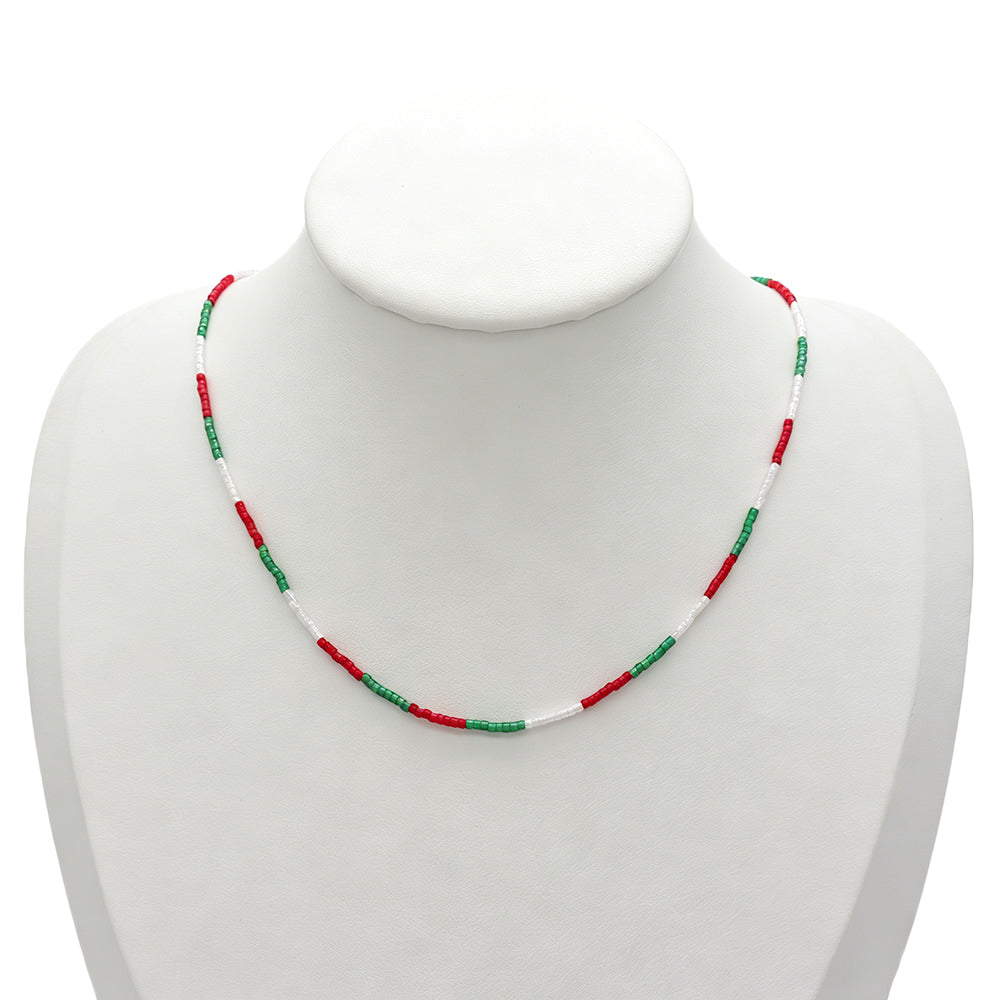Handmade Customizable Miyuki Beads Necklace With Brass Pendant