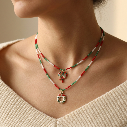 Handmade Customizable Miyuki Beads Necklace With Enamel Pendant