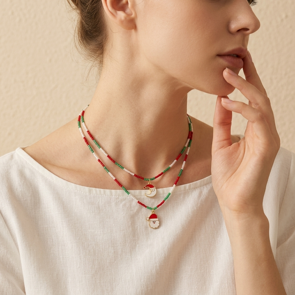 Handmade Customizable Miyuki Beads Necklace With Enamel Pendant
