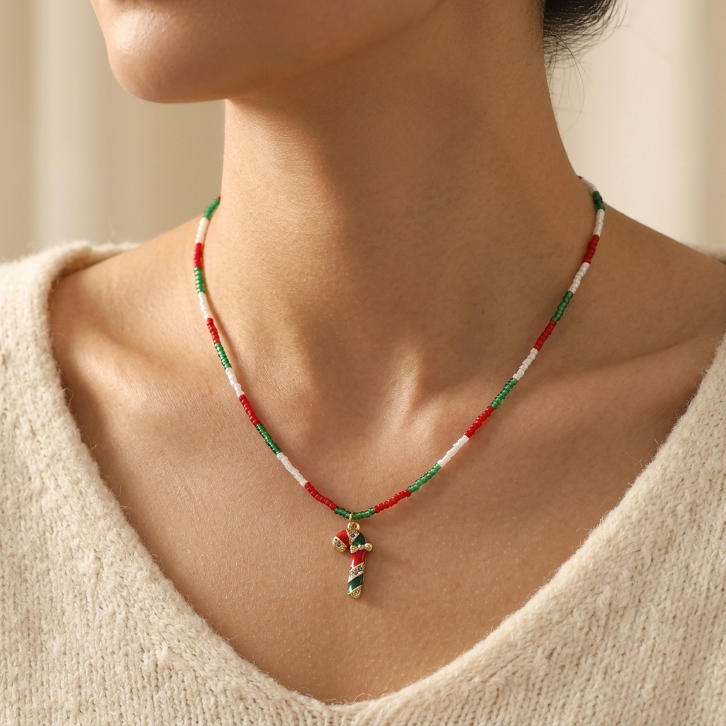 Handmade Customizable Miyuki Beads Necklace With Enamel Pendant
