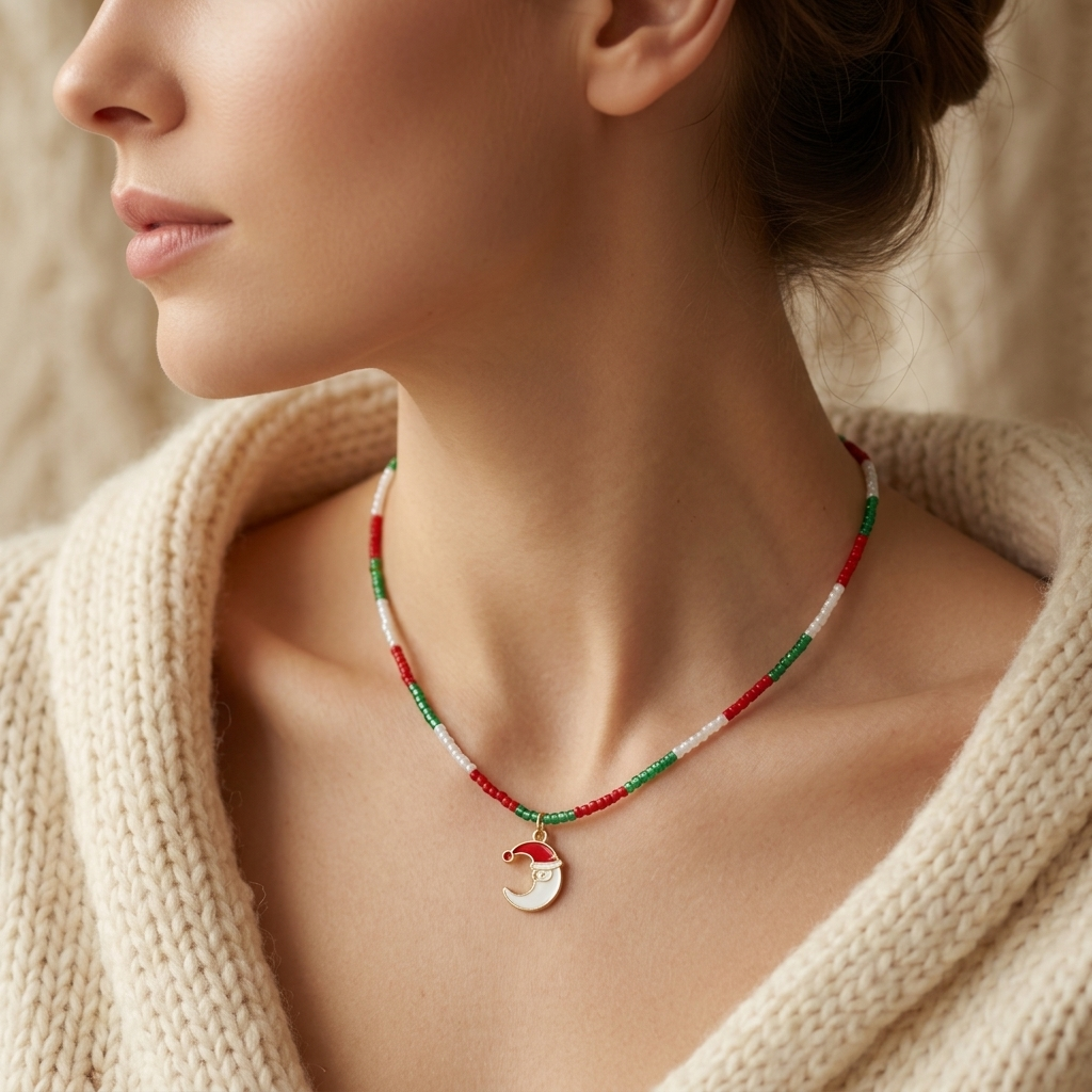 Handmade Customizable Miyuki Beads Necklace With Enamel Pendant