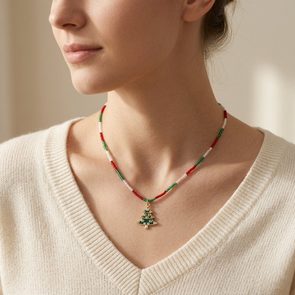 Handmade Customizable Miyuki Beads Necklace With Enamel Pendant