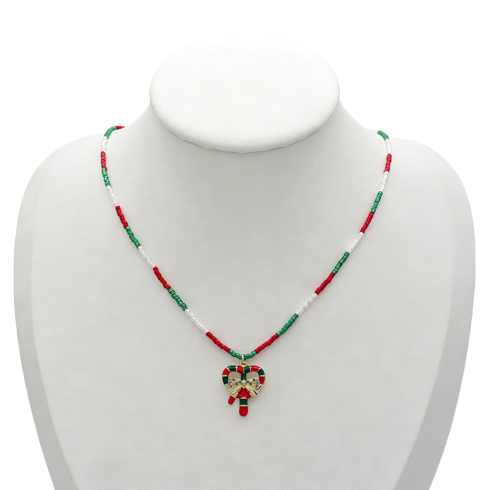 Handmade Customizable Miyuki Beads Necklace With Enamel Pendant