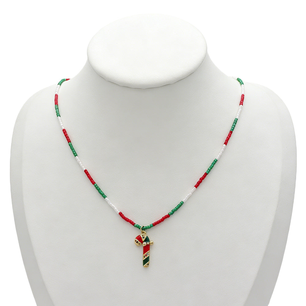 Handmade Customizable Miyuki Beads Necklace With Enamel Pendant
