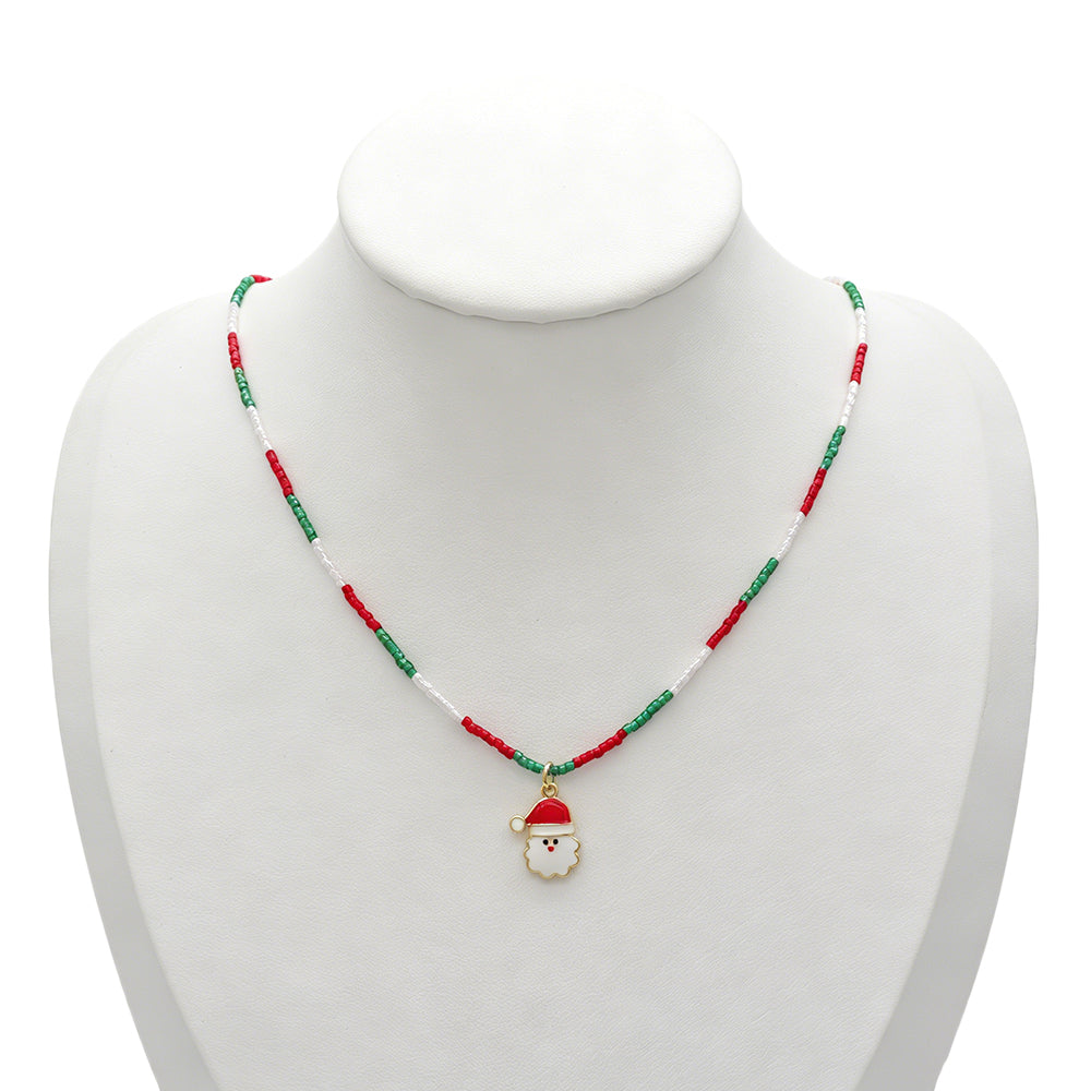 Handmade Customizable Miyuki Beads Necklace With Enamel Pendant