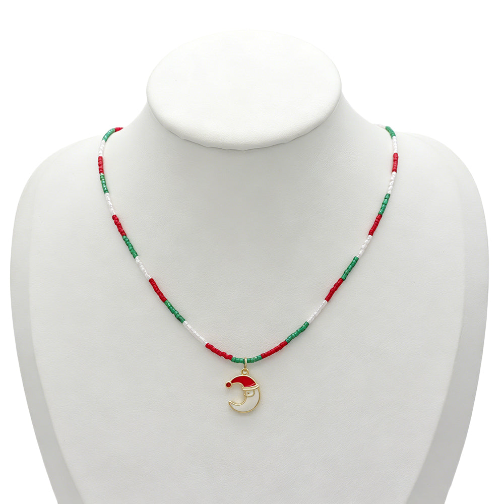 Handmade Customizable Miyuki Beads Necklace With Enamel Pendant