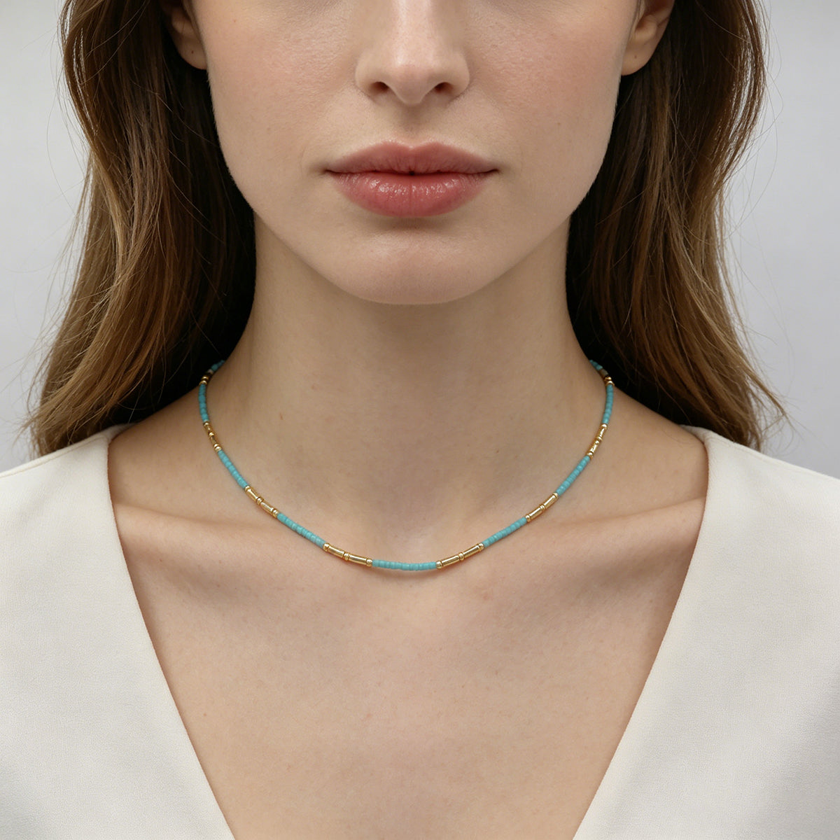 Handmade Multi-colour Miyuki Beads Necklace Jewely Set