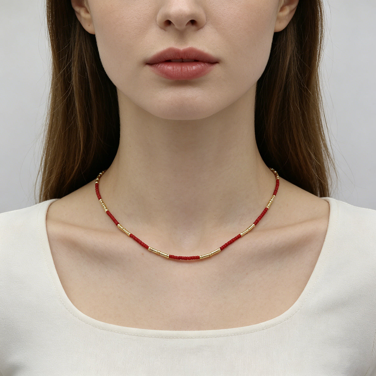 Handmade Multi-colour Miyuki Beads Necklace Jewely Set