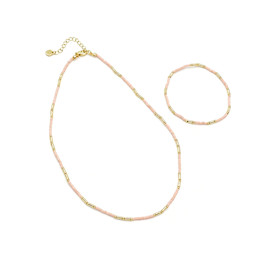Handmade Multi-colour Miyuki Beads Necklace Jewely Set