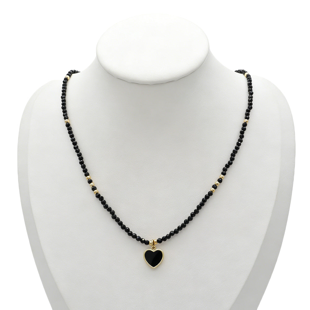 Handmade Turquoise Blue Agate Green Agate Amethyst Blue Moonstone Black Spinel Natural Stone Beads Necklace With Shell Pendant