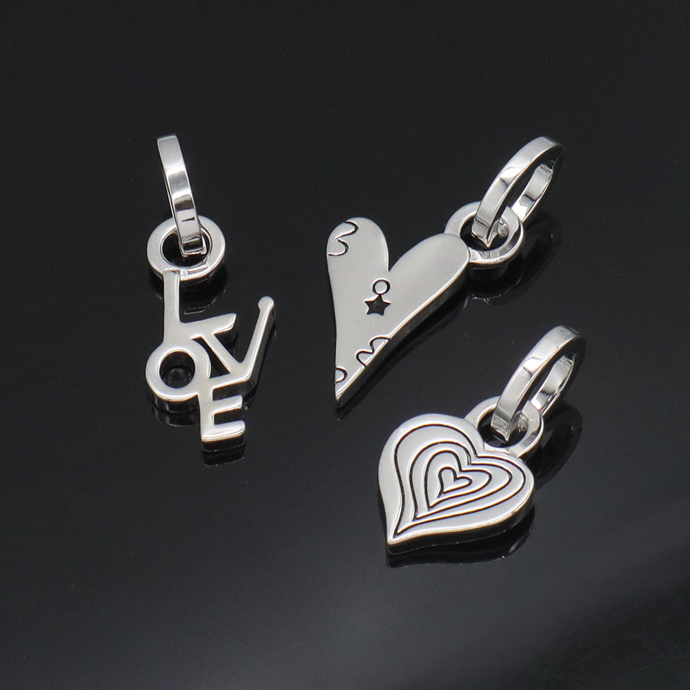 Valentine Gift Custom Jewelry Love Heart Necklace Pendant Charm Openable Clasp Platinum Plated Heart Pendant For Women