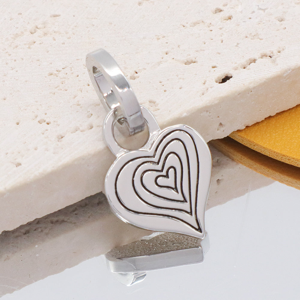 Valentine Gift Custom Jewelry Love Heart Necklace Pendant Charm Openable Clasp Platinum Plated Heart Pendant For Women