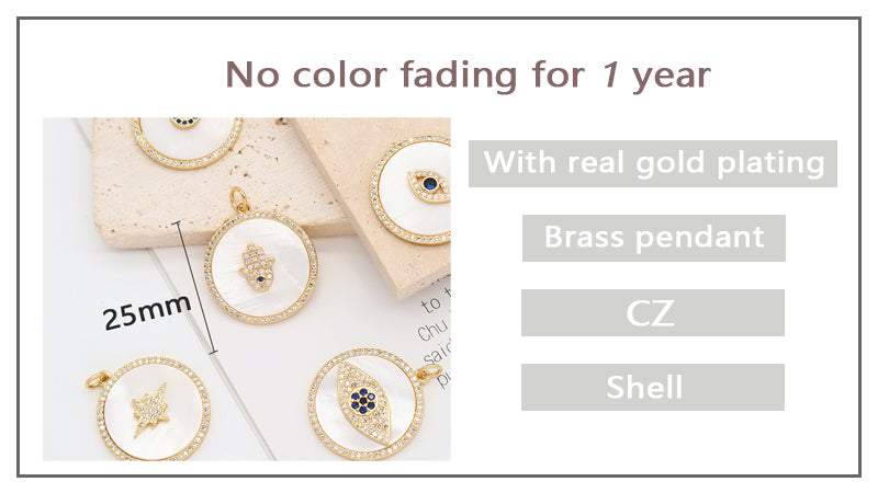 Featured selections Trade Assurance Buyer Central Help Center Get the app Become a supplier Custom Women Diy Wholesale Manufacture Factory Round Hamsa Hand Necklace Pendant Charm CZ Gold Plated Shell Evil Eyes Pendant