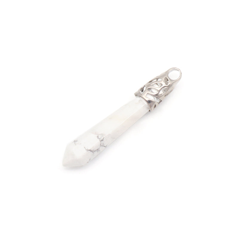 Wholesale Custom Various Natural Healing Crystal Energy Stone Charm Pendant Jewelry Hexagonal Natural Stone Pendant For Women