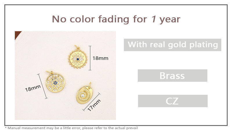 New Arrival Custom Fashion Women Evil Eyes Jewelry Charm Diy Gold Plated CZ Snail Flower Turkish Evil Eyes Pendant For Necklace