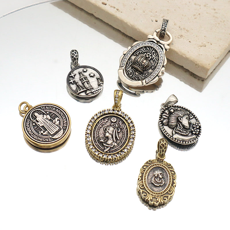 China Factory Wholesale Fashion Design Custom Charm Pendant Jewelry Gold Plated Vintage Pendant For Necklace Making