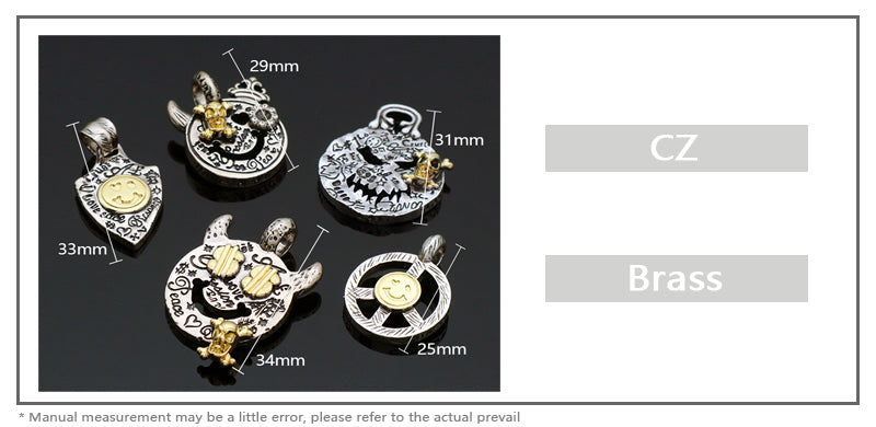 Good Quality Oem Factory Wholesale Customized  Vintage Brass Pendant Necklace Charm  Gold Plated Pendant For Diy Jewelry Making