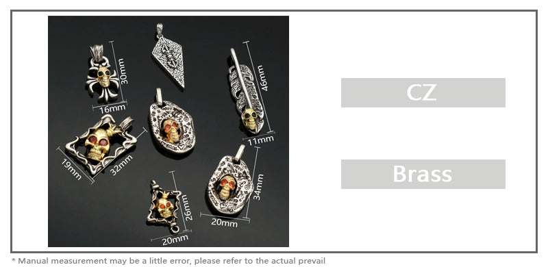 Hot Selling China Factory Wholesale Manufacture Fashion Custom Wholesale Gold Plated Vintage Skull Pendant For Necklace