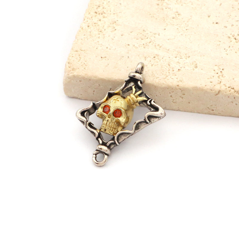 Hot Selling China Factory Wholesale Manufacture Fashion Custom Wholesale Gold Plated Vintage Skull Pendant For Necklace
