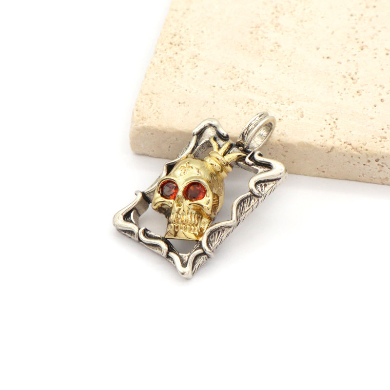 Hot Selling China Factory Wholesale Manufacture Fashion Custom Wholesale Gold Plated Vintage Skull Pendant For Necklace