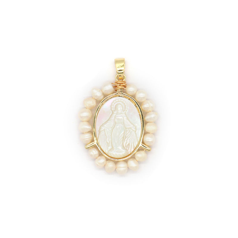 Wholesale Various China Factory Healing Stone Gold Plated Charm Jewelry Shell Natural Stone Beads Charm Pendant For Necklace