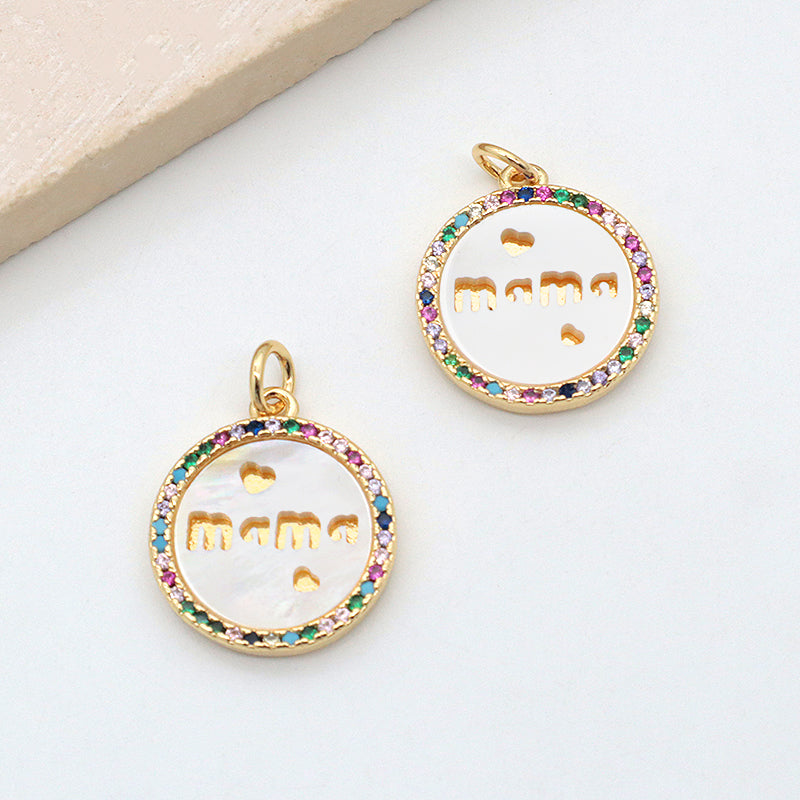 New Bulk Sale DIY Manufacture Factory Custom Shell Charm Pendant Jewelry CZ Gold Plated Natural Shell Pendant For Necklace