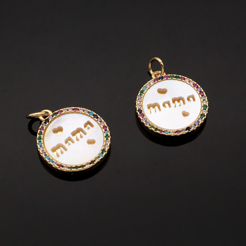 New Bulk Sale DIY Manufacture Factory Custom Shell Charm Pendant Jewelry CZ Gold Plated Natural Shell Pendant For Necklace