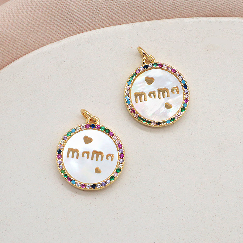 New Bulk Sale DIY Manufacture Factory Custom Shell Charm Pendant Jewelry CZ Gold Plated Natural Shell Pendant For Necklace