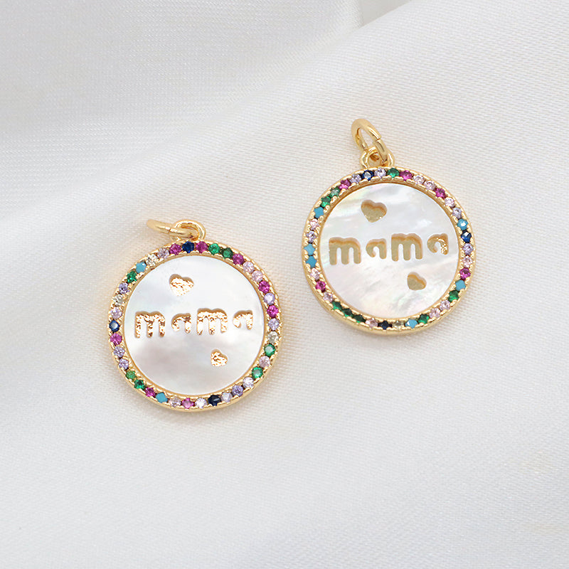 New Bulk Sale DIY Manufacture Factory Custom Shell Charm Pendant Jewelry CZ Gold Plated Natural Shell Pendant For Necklace