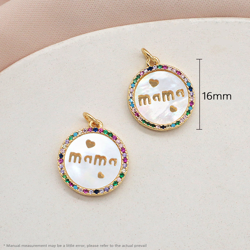 New Bulk Sale DIY Manufacture Factory Custom Shell Charm Pendant Jewelry CZ Gold Plated Natural Shell Pendant For Necklace