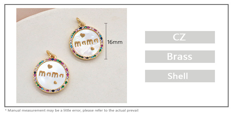 New Bulk Sale DIY Manufacture Factory Custom Shell Charm Pendant Jewelry CZ Gold Plated Natural Shell Pendant For Necklace