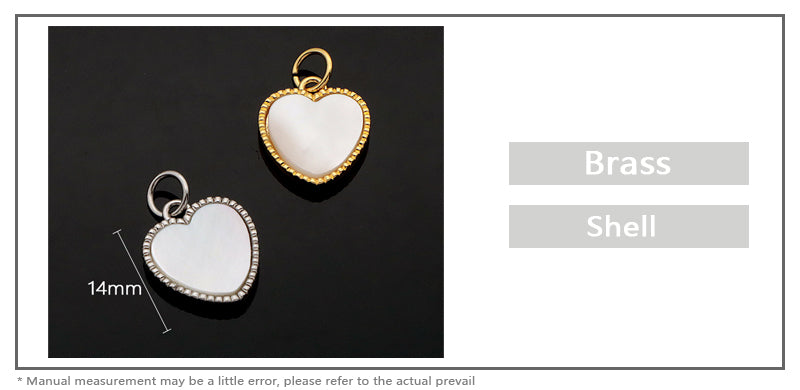 New Manufacture Factory Custom Shell Charm Pendant Jewelry Gold Plated Natural  Heart Shell Pendant For Necklace