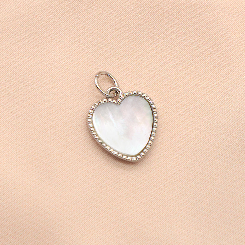 New Manufacture Factory Custom Shell Charm Pendant Jewelry Gold Plated Natural  Heart Shell Pendant For Necklace