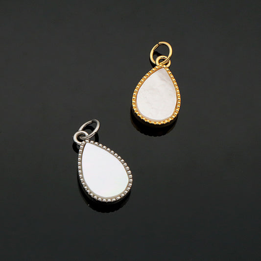 Newest Wholesale Custom Manufacture Factory Charm Women Gold Plated Waterdrop Shell Pendant For Jewelry Accessories