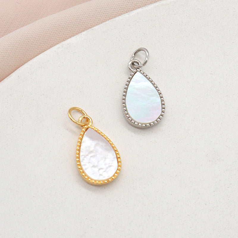 Newest Wholesale Custom Manufacture Factory Charm Women Gold Plated Waterdrop Shell Pendant For Jewelry Accessories