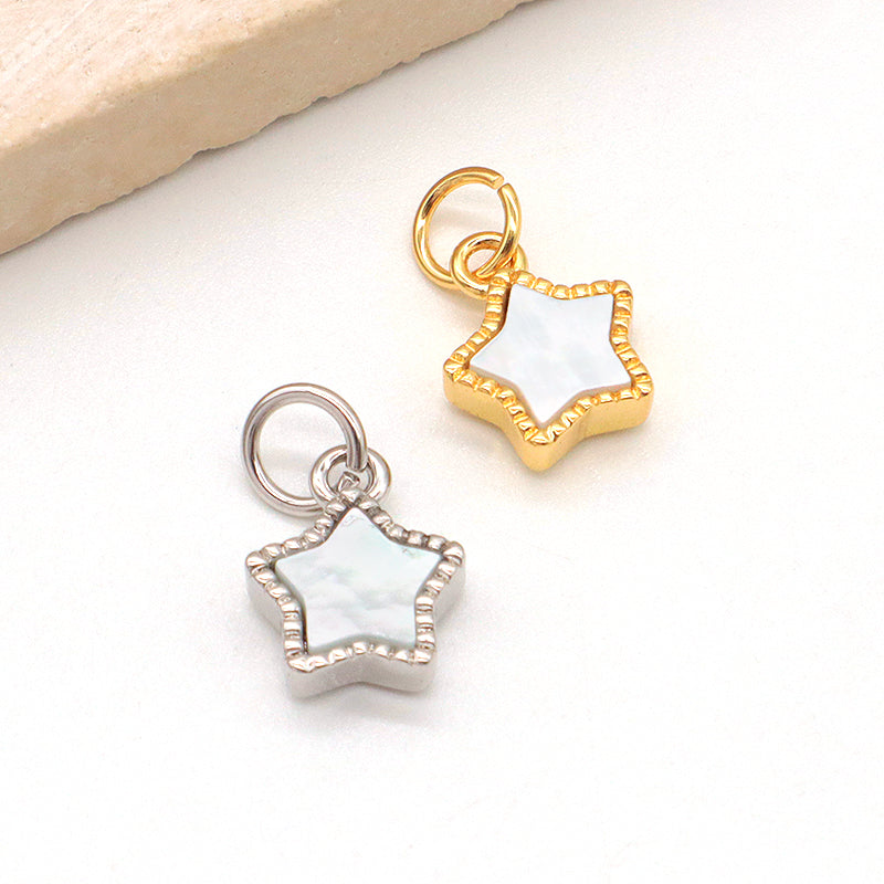 Wholesale Manufacture China Factory Custom Necklace Pendant Charm Gold Plated Star Shell Pendant For Women Gift