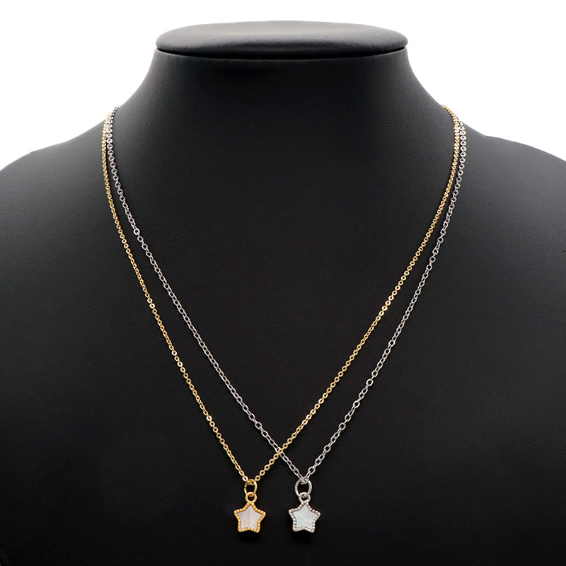 Wholesale Manufacture China Factory Custom Necklace Pendant Charm Gold Plated Star Shell Pendant For Women Gift