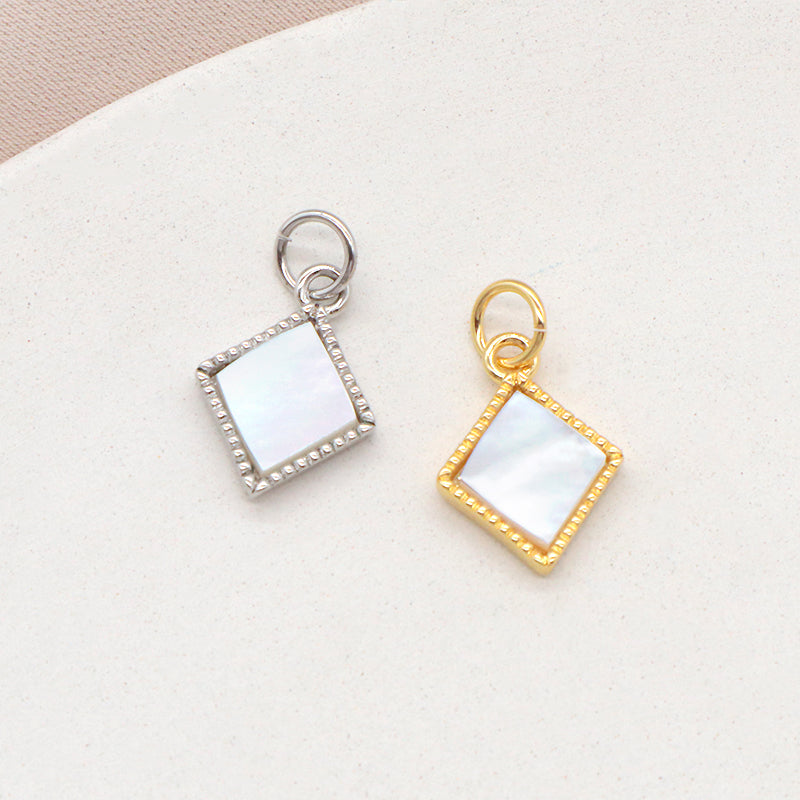 Newest Wholesale Custom Manufacture Factory Charm Women Gold Plated Prismatic Shell Pendant For Jewelry Accessories