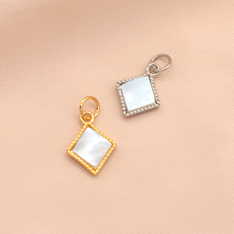 Newest Wholesale Custom Manufacture Factory Charm Women Gold Plated Prismatic Shell Pendant For Jewelry Accessories