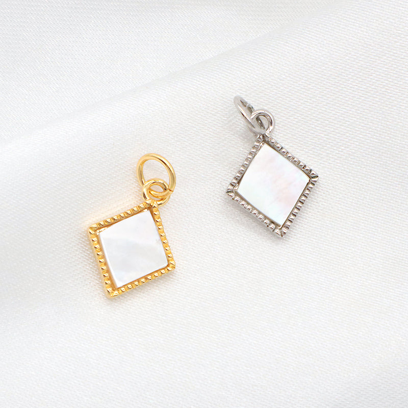 Newest Wholesale Custom Manufacture Factory Charm Women Gold Plated Prismatic Shell Pendant For Jewelry Accessories