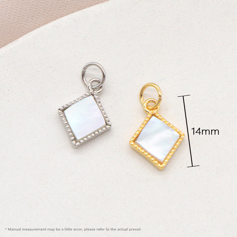 Newest Wholesale Custom Manufacture Factory Charm Women Gold Plated Prismatic Shell Pendant For Jewelry Accessories
