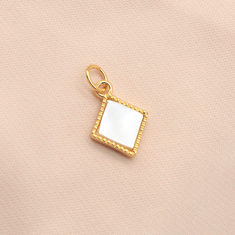 Newest Wholesale Custom Manufacture Factory Charm Women Gold Plated Prismatic Shell Pendant For Jewelry Accessories