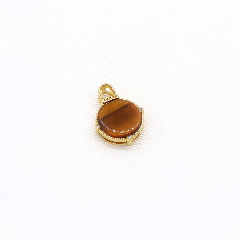 Customizable Natural Stone Pendant Necklace Gold Plated Necklace Jewelry