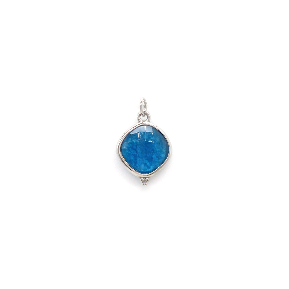 Newest Wholesale Custom Jewelry Charm Pendant Rhodium Plated Natural Stone Necklace Pendant